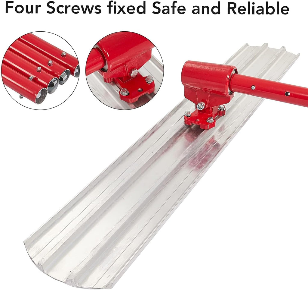 Bull Float Magnesium Concrete Float, 36 x 8" Round End Concrete Float Tool Cement Tool, Concrete Kit Bull Float with