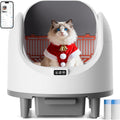 Self Cleaning Litter Box, Large Capacity Automatic Litter Box for Multiple Cats, App Control, Safety Sensors, 2 Rolls