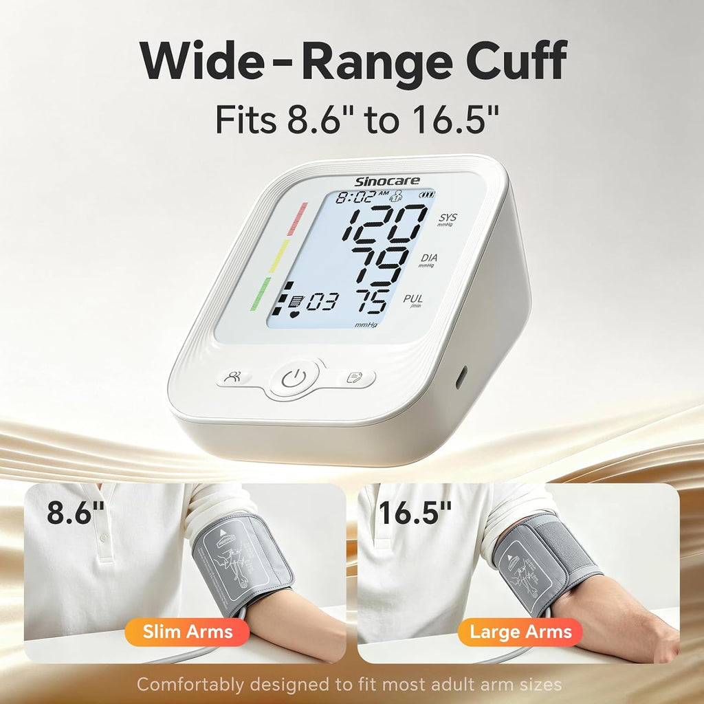 Blood Pressure Monitor, Upper Arm BP Machine, FDA Cleared