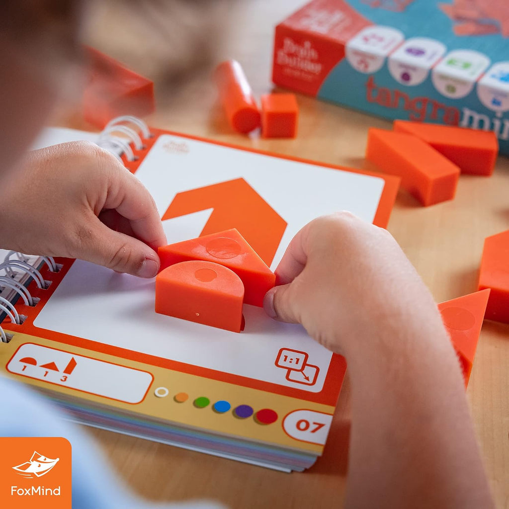 Games: Tangramino Spatial Logic and Visualization Game, Smart Fun with Shapes, 64 Smart Puzzles to Work Through, 6