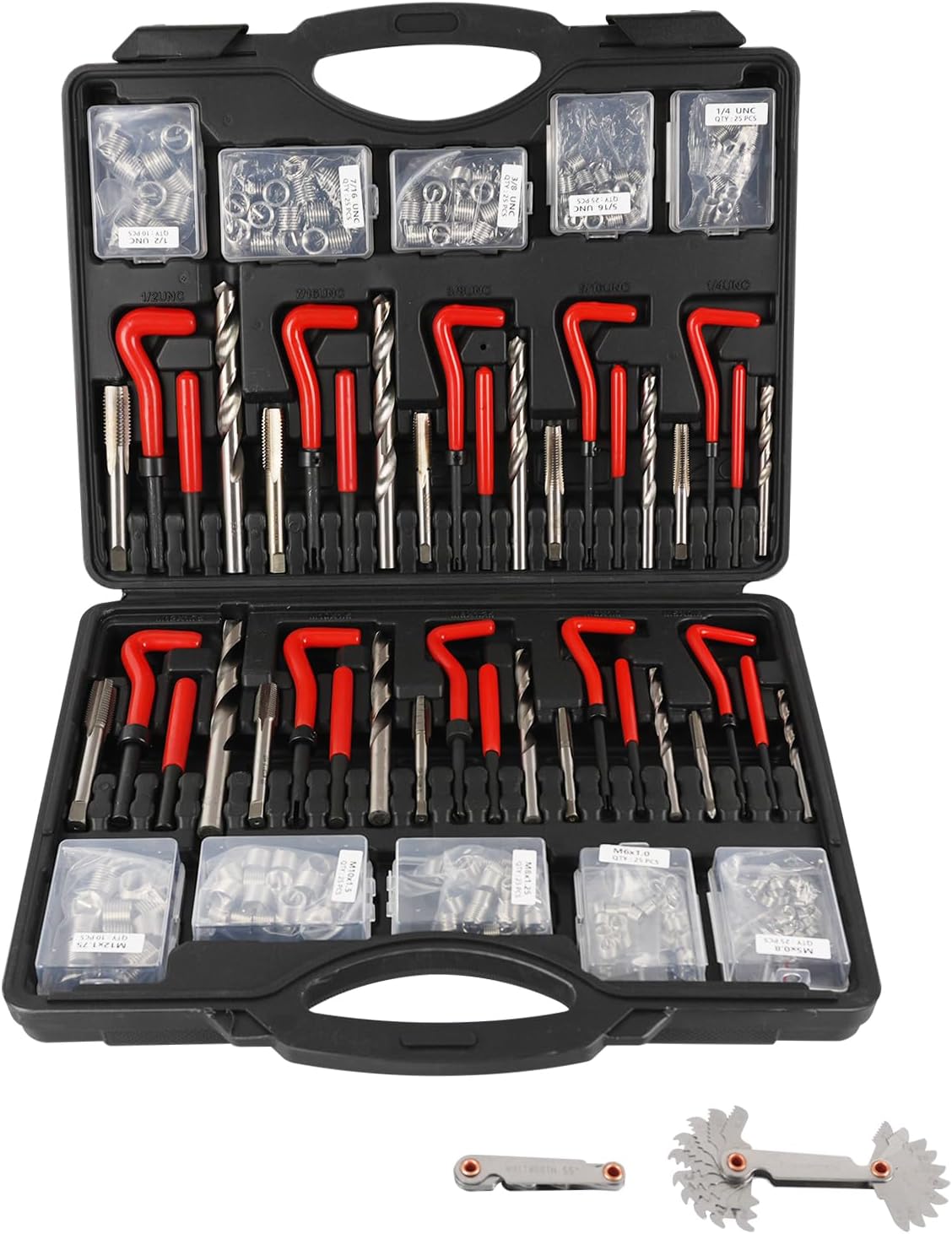 263PCS Thread Repair Kit HSS Drill Helicoil Kit, Rethreading Tool