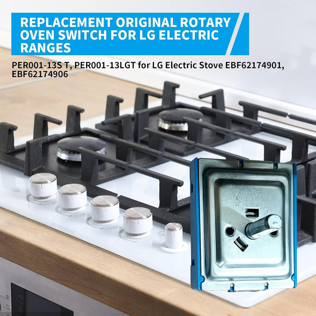 PER001-13S T PER001-13LG T Range Rotary Switch Replacement for LG Electric Range，Replaces EBF62174901 EBF62174906 Surface Element Burner Switch