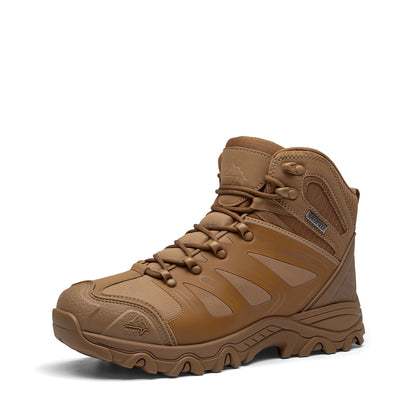 Men's Ankle High Waterproof Hiking Boots,Coyote,12