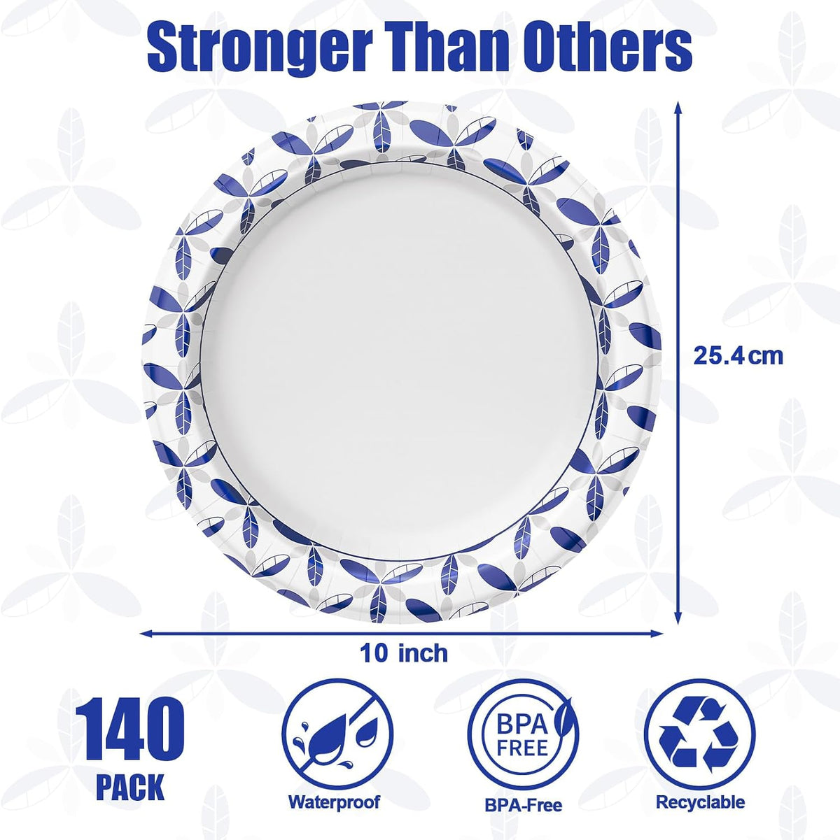 140 Pack 10 inch Heavy Duty Paper Plates Disposable