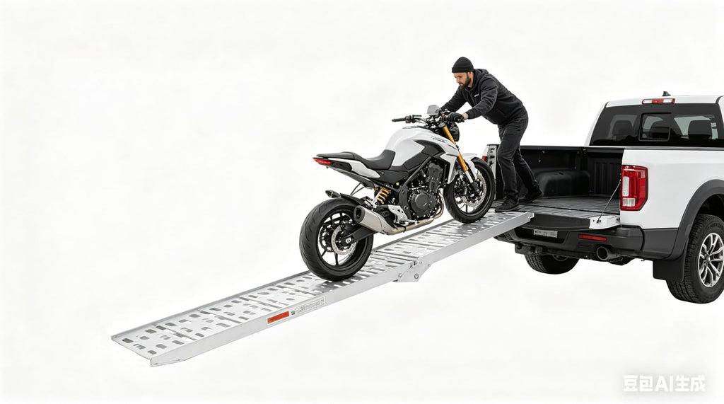 7.5 FT Aluminum Motorcycle Loading Ramps, 750 lbs Capacity,1PC