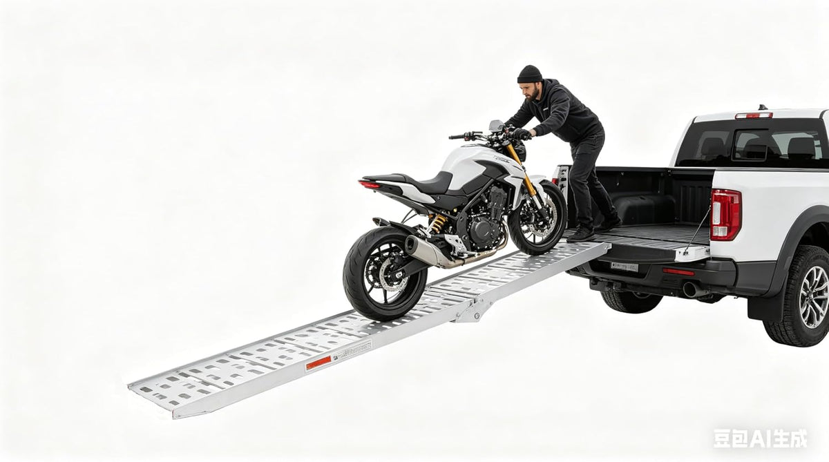 7.5 FT Aluminum Motorcycle Loading Ramps, 750 lbs Capacity,1PC