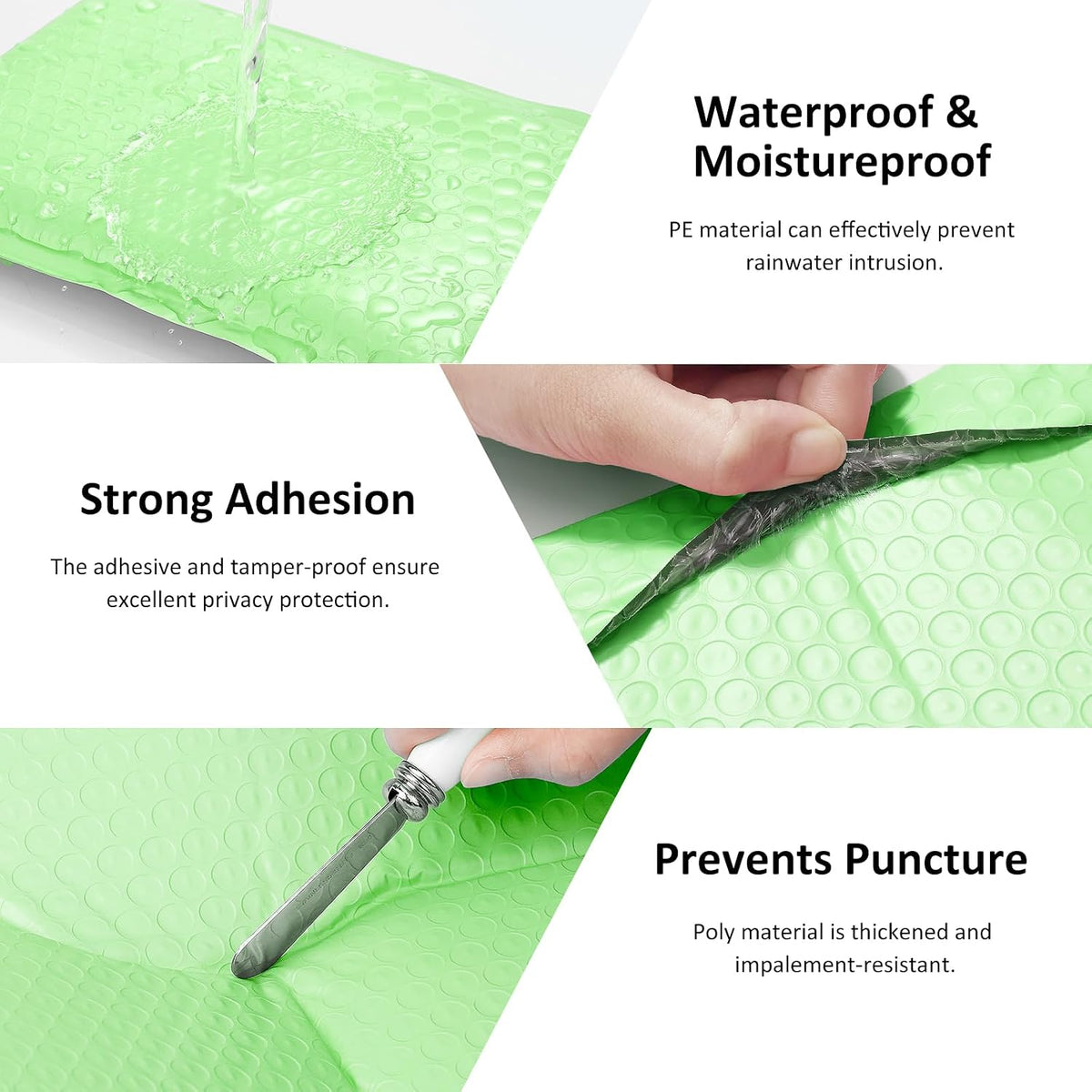 Mint Green 6x10 Small Bubble Mailers for Business 100pcs Usable 6x9