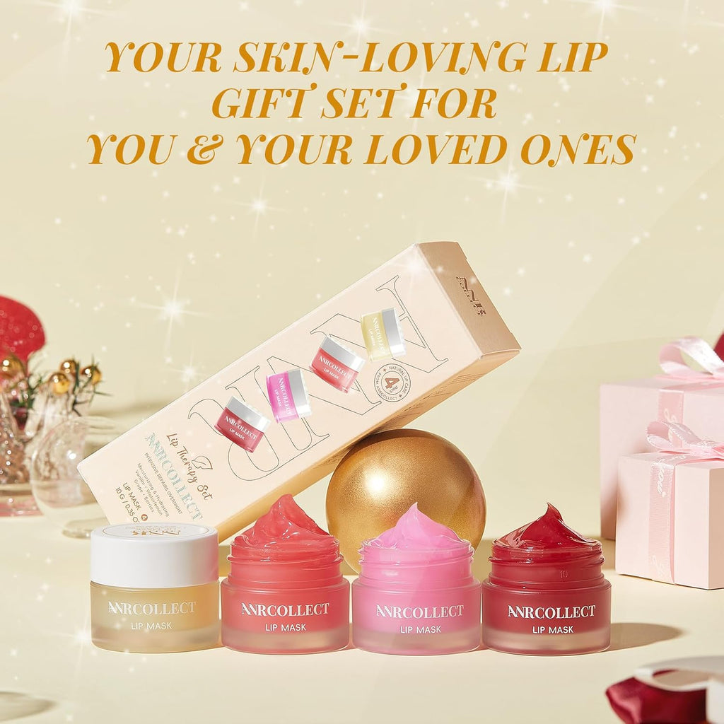4-Pack Lip Sleeping Mask Overnight Lip Care and Treatment Set