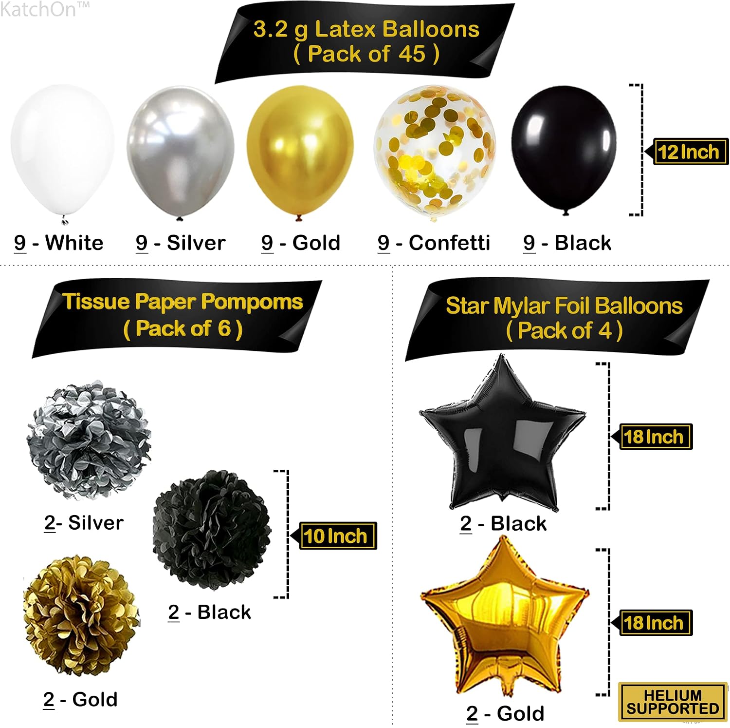 New Years Eve Party Supplies 2026, Pack of 70 | Happy New Years Decorations 2026, Hanging Swirls, PomPoms, NYE