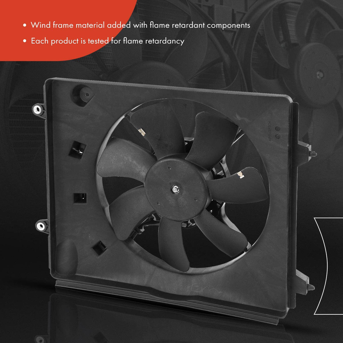 A-Premium Right A/C Condenser Fan Assembly