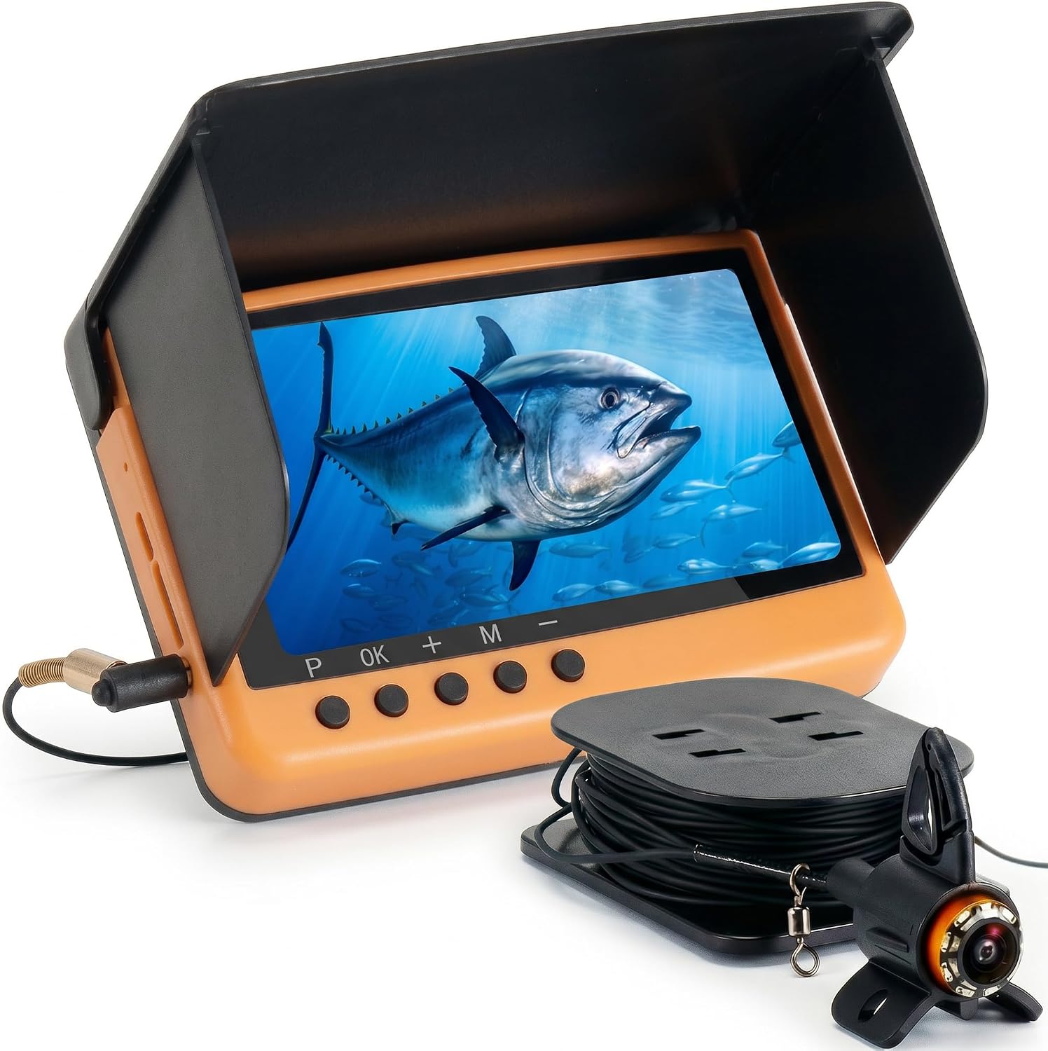 5.5" HD 1080P Underwater Fishing Camera &10000mAh Fish Finder | DVR-32GB Portable Depth Finder for Ice Fishing Boat