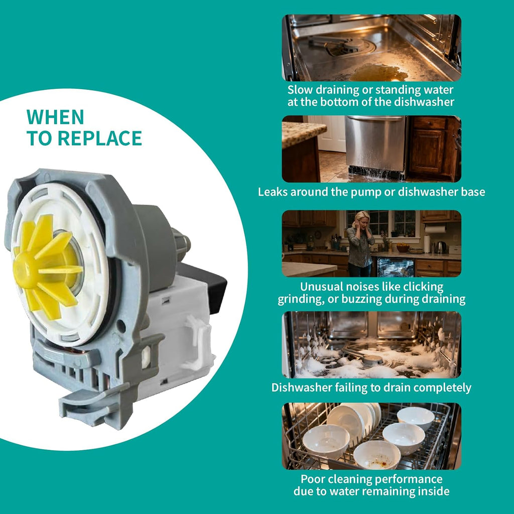 AMOILS W10876537 Dishwasher Drain Pump Replacement For Whirlpool KitchenAid