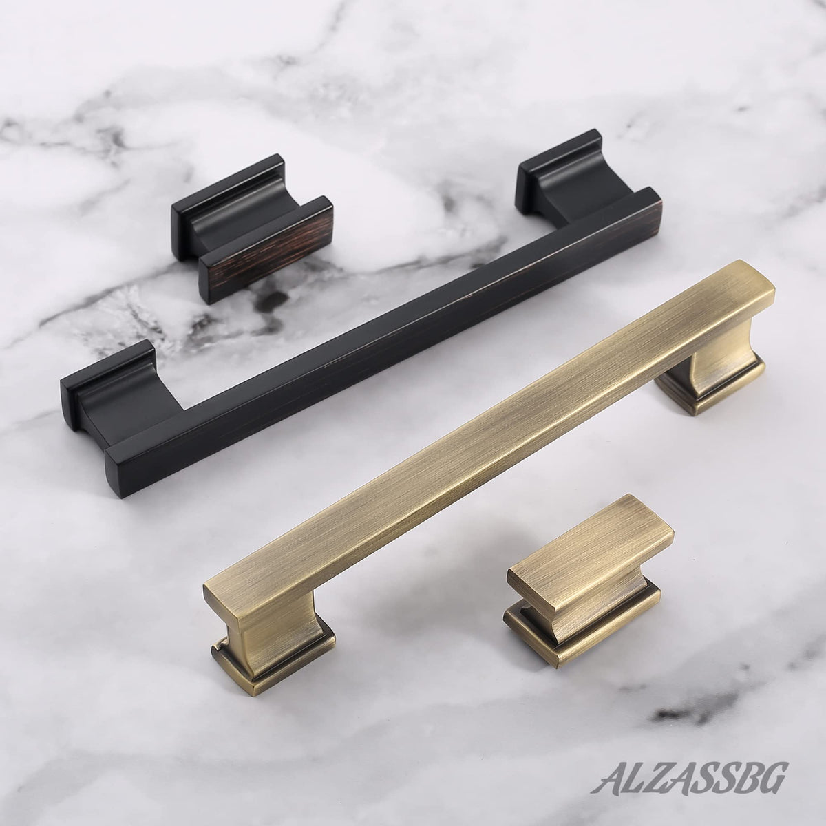 5" Brushed Antique Brass Cabinet Pulls 5 Pack, AL3061AB