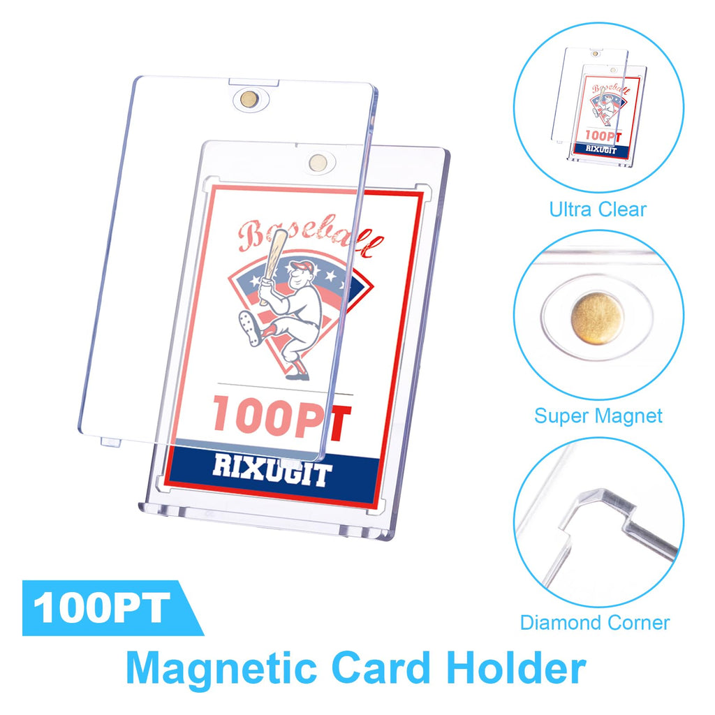 20-Pack 100pt Magnetic Card Holder, One Touch Card Holder for Trading Cards