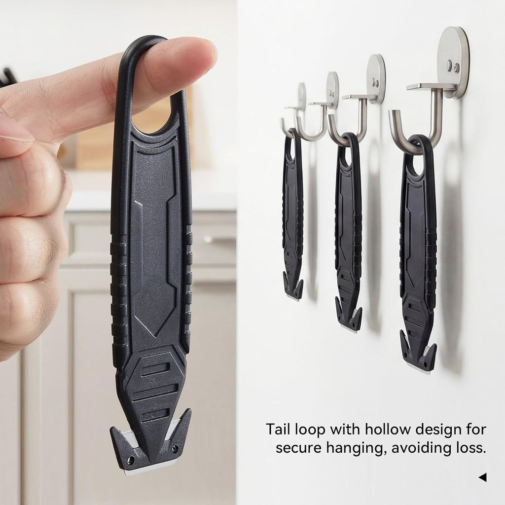 IMOZATA Safety Box Cutter 10 Pcs - Stainless Steel Concealed Blade Package Opener with Tape Splitter, Utility Tool