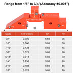 8-Piece Router Setup Bars, Precision Aluminum Positioning Blocks, for Router Table Saw Height Depth Angle Setting Measuring Tool With Storage Case (Each Setup Bars has Different Thickness)