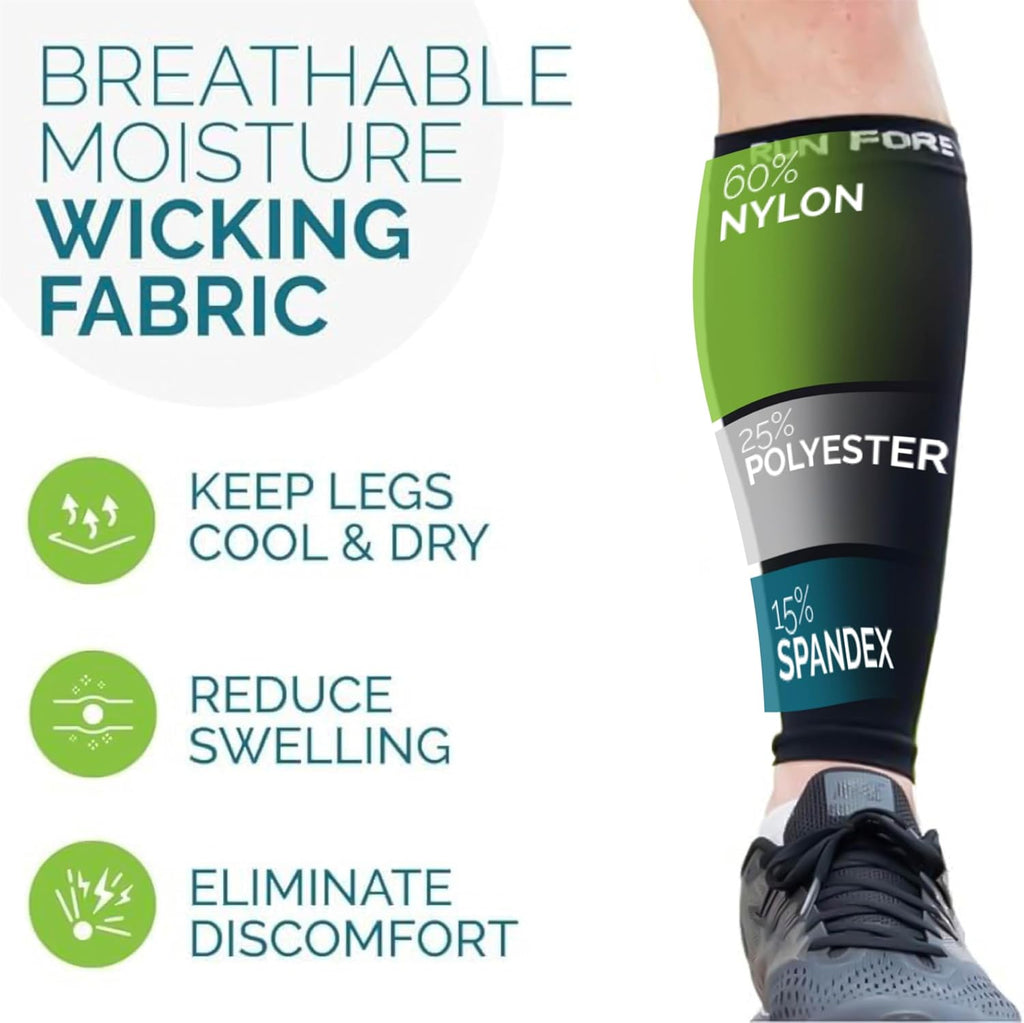 Calf Compression Sleeves for Men and Women - Leg Compression Sleeve - Footless Compression Socks for runners