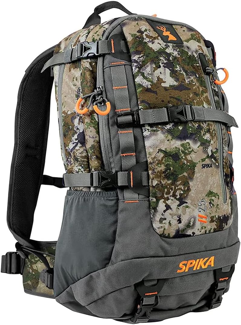 Camo and Green Hunting Backpack Tactical Military Bags Waterproof Daypack for 25L Capacity Removable Hip Belt