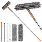 Window Squeegee with 66in Extension Pole 2-in-1 Window Cleaning Kit