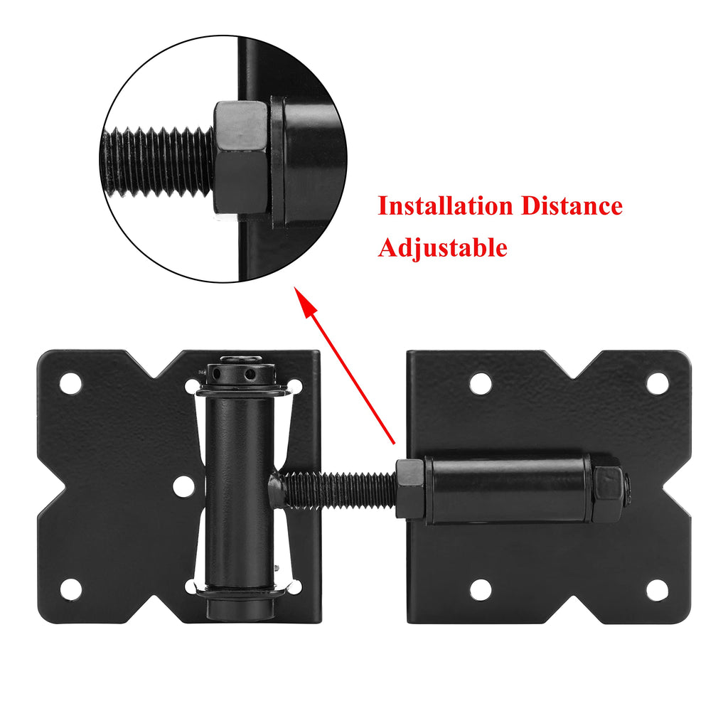Heavy Duty Self Closing Gate Hinges Adjustable 90 Degree Gate Hardware Kit