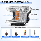 Headlight Compatible with 2018-2020 Ford F-150 (W/Bulbs, Driver Side (Left))