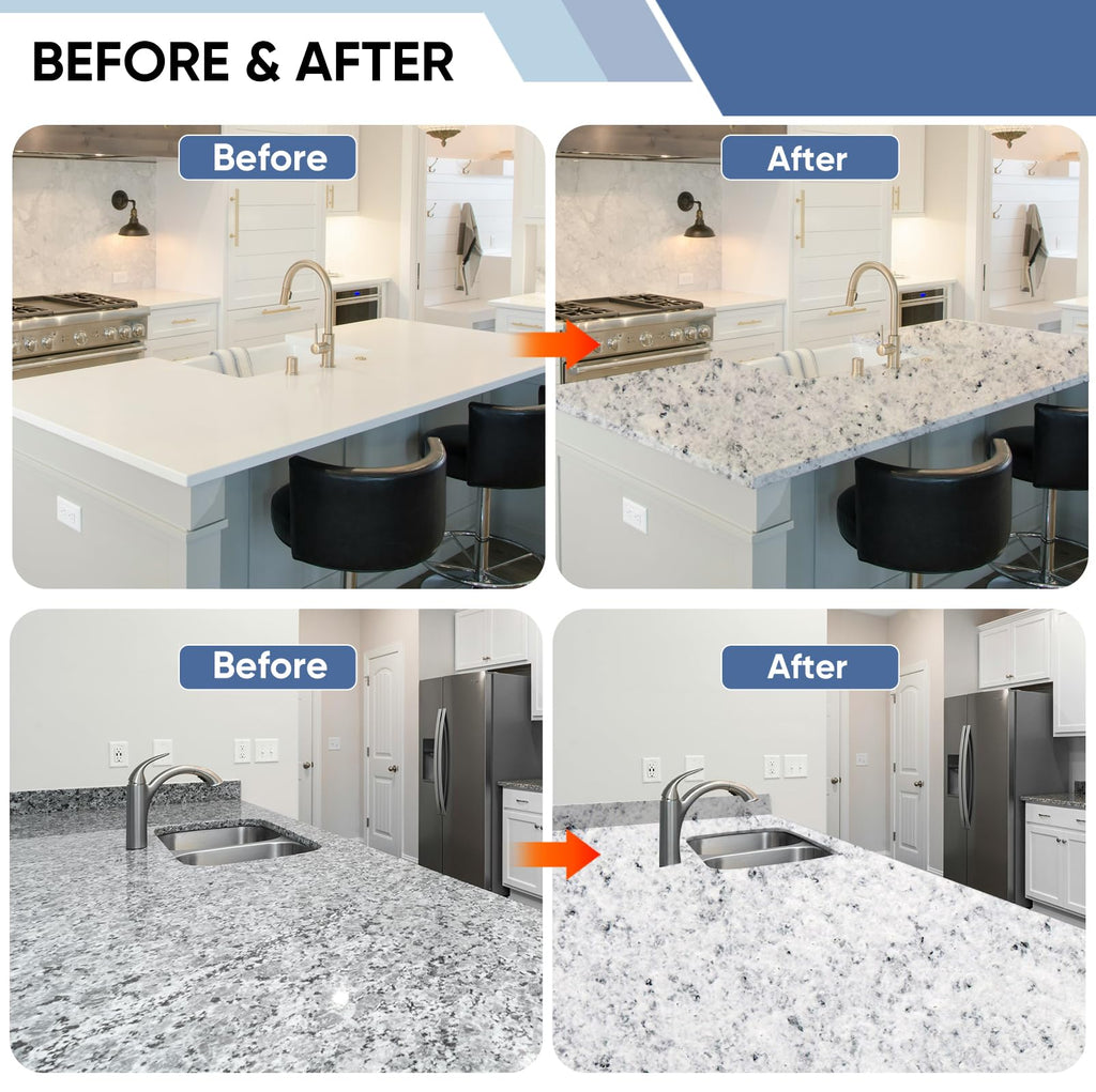 Epoxy Countertop Paint Refinishing Kit, Granite White