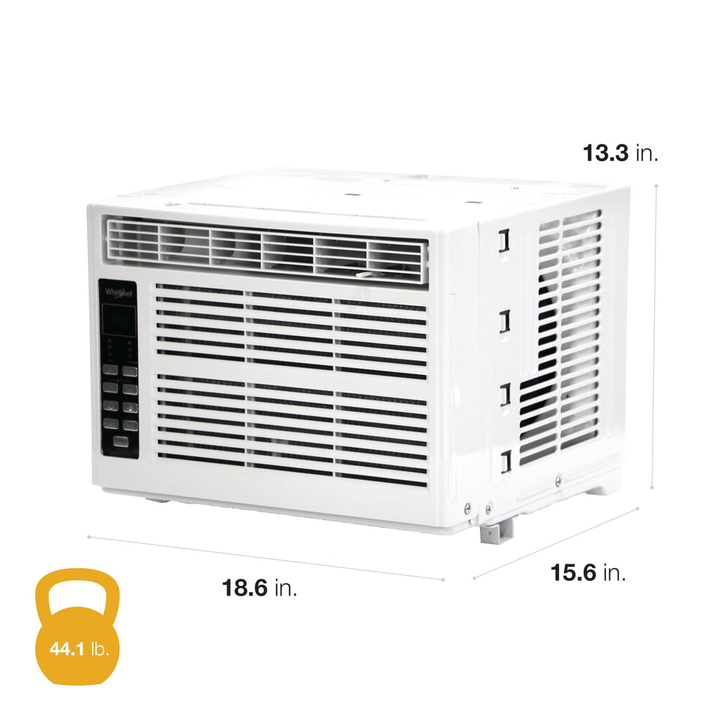 6,000 BTU Window Air Conditioner with Dehumidifier, Timer, White