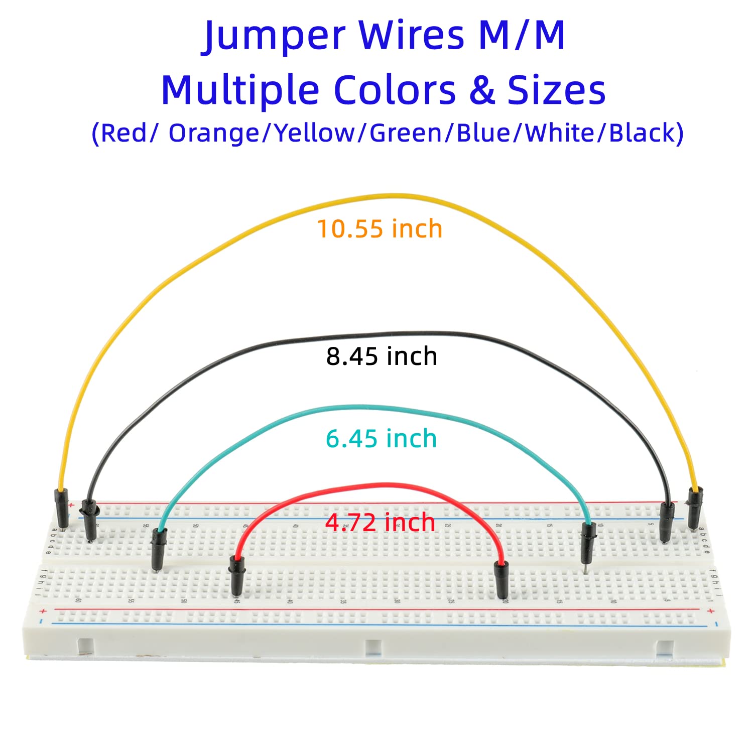 1Pcs 803 & 1 Pcs 400 Tie Points Solderless Breadboard, 65 Pcs Jumper Wires, 6PCS 170 Points Mini Breadboard