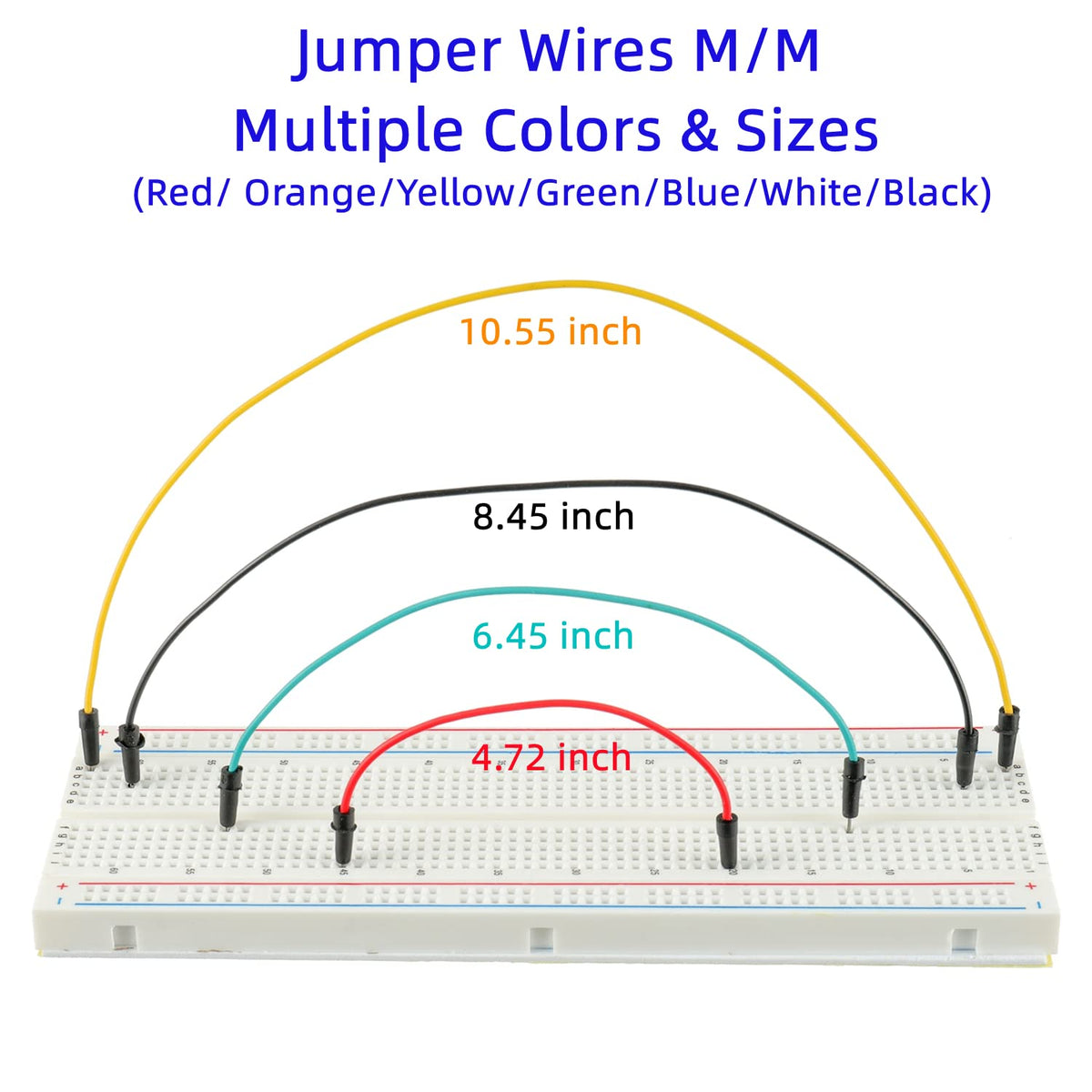 BOJACK 130 Pcs Flexible Breadboard Jumper Wires
