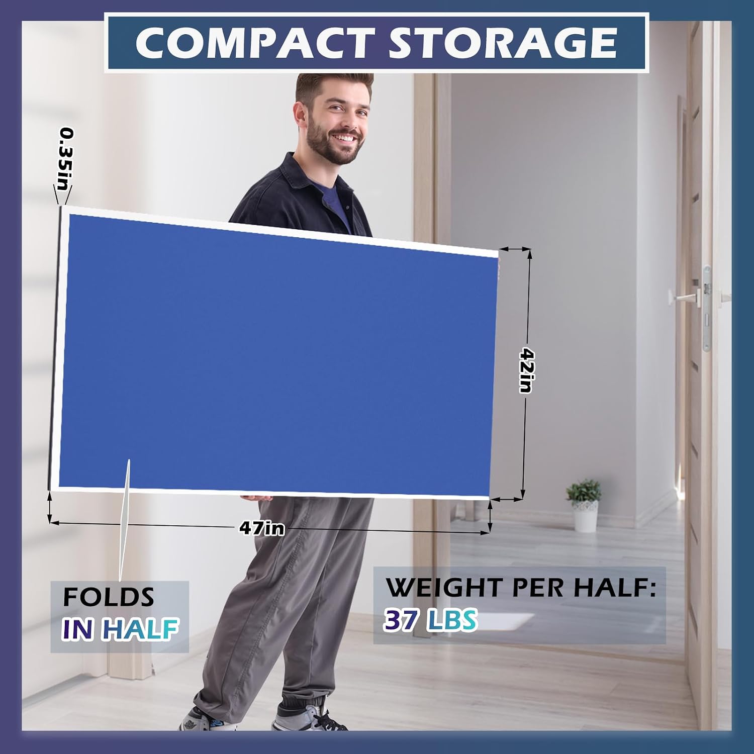 7FT Ping Pong Table Topper for Pool Table, Folding Table Tennis Top | Foldable Ping Pong Conversion Top for Pool