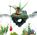 Fish Decorations for Tank, Resin Floating Island, 3.54x3.15x2.28 Inch Strong Build Gear, Realistic Tool, Stylish
