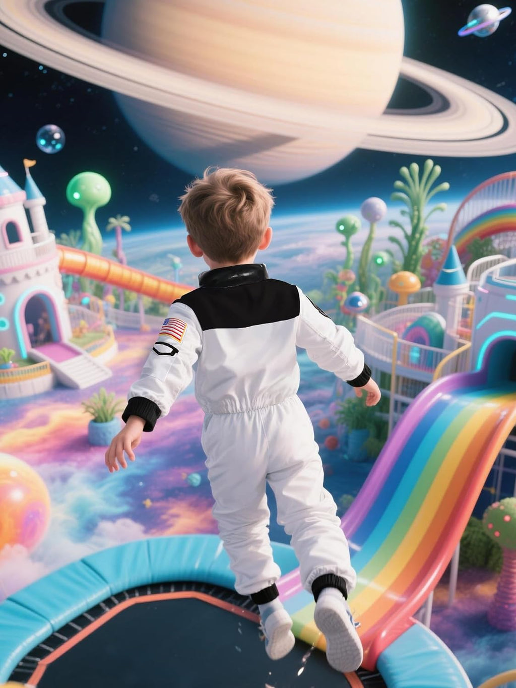 Kids Astronaut Costume for Boys Girls Space Jumpsuit