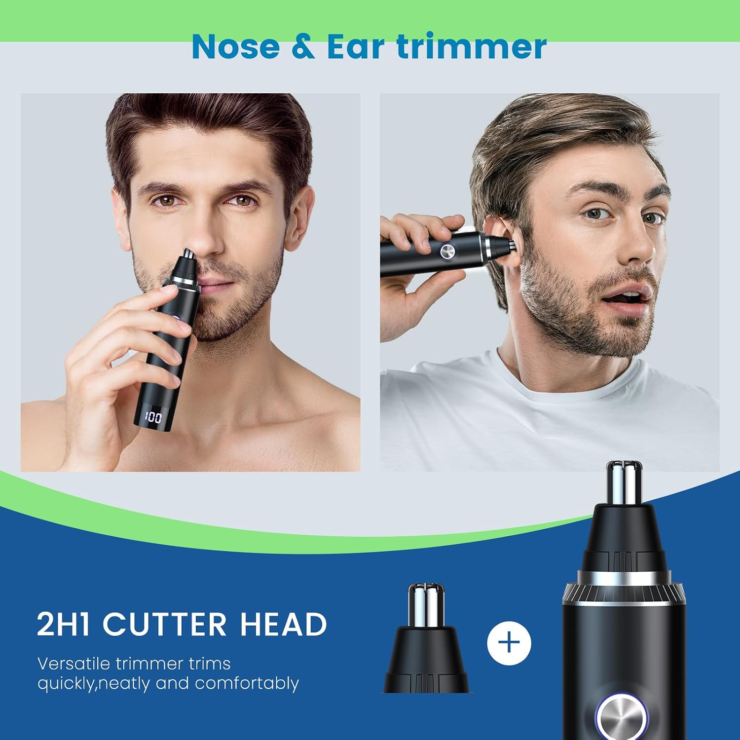 Ear and Nose Hair Trimmer for Men Women, 2026 Professional Painless USB Rechargeable Eyebrow & Facial Hair Trimmer
