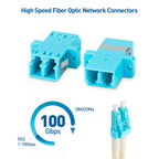 Cable Matters 6-Pack LC to LC UPC Duplex OM3/OM4 Multimode Fiber Adapter