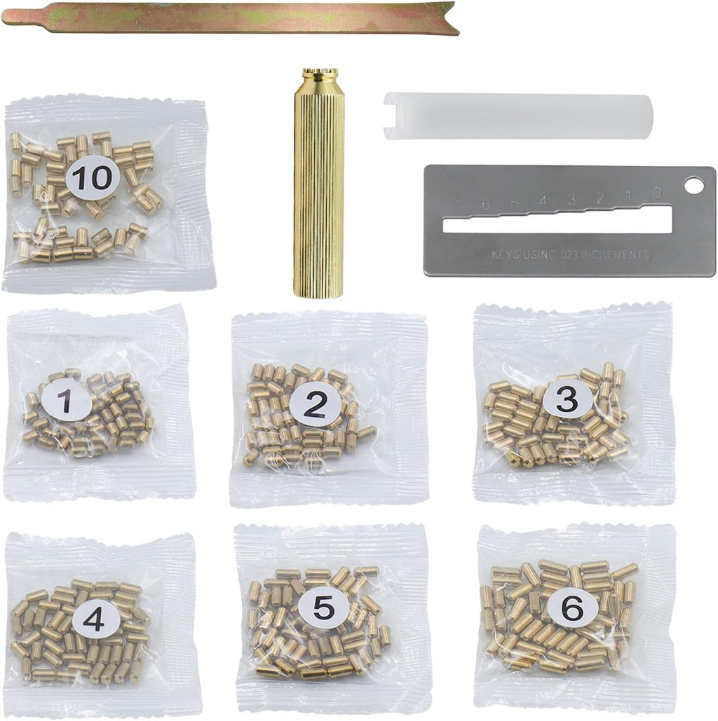 Rekey Kit for Kwikset, Complete 4-Tool DIY Set with Brass Bottom Pin | Rekeying Pins (1-6, 50 Each) for Home Door Lock