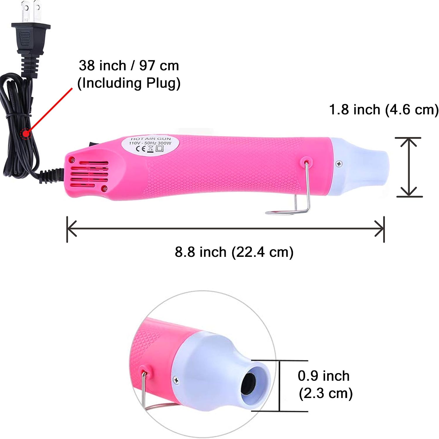 Bubble Removing Tool for Epoxy Resin and Acrylic Art, DIY Glitter Tumblers, Specially-Designed Heat Gun for Making