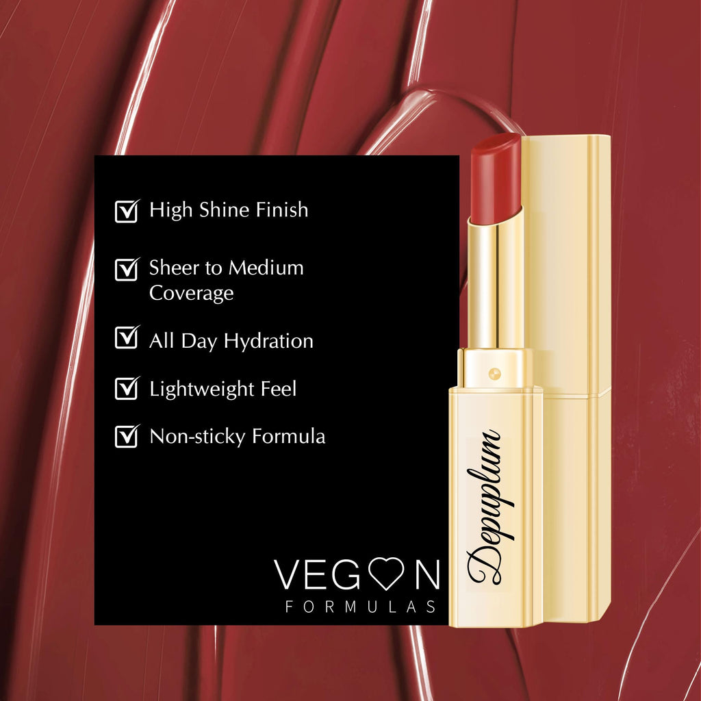 Berry Red Lipstick for Women Moisture Lip Gloss Tinted Lip Balm