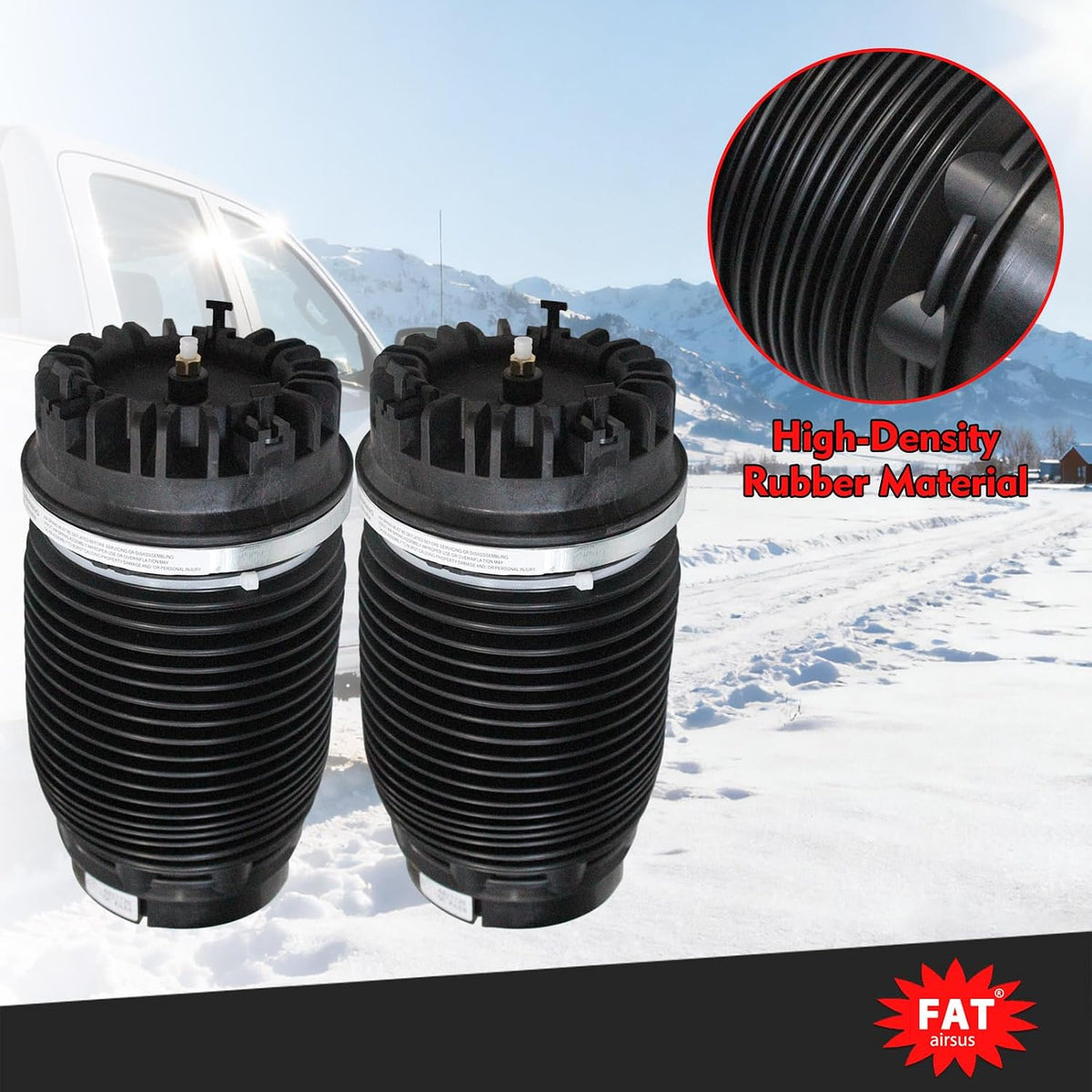 2Pcs Rear Air Suspension Spring Bags for Ram 1500 2013-2018 for Ram 1500 Classic 2019-2020 Bellows Replacement 68248948AA 4877136AA with Reinforced Crimping Ring