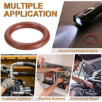 MECCANIXITY 4Pcs AS-317 O-Rings, 15/16" ID 1-5/16" OD 3/16" Width, Brown