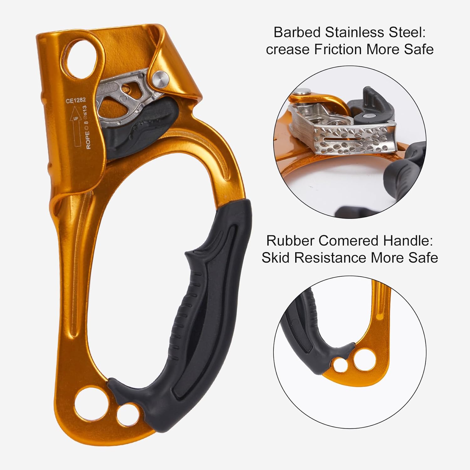 Hand Ascender Outdoor Mountaineering Tree Arborist Rappelling Equip Hand Ascender for 8~13MM Rope
