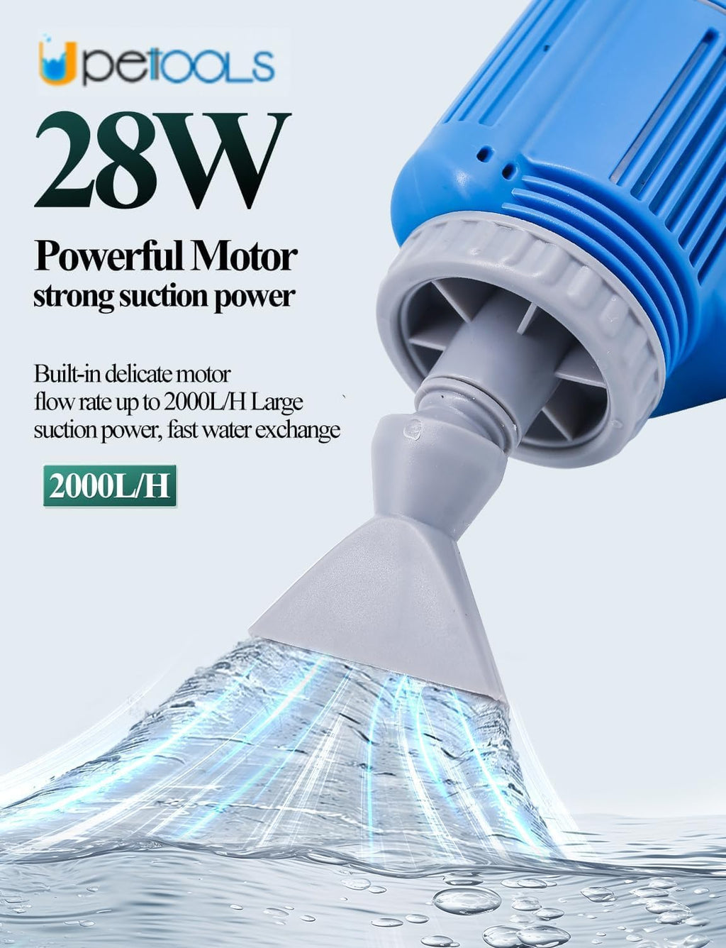 Aquarium Gravel Cleaner - Electric Automatic Removable Vacuum Water Changer Sand Algae Cleaner Filter Changer 110V/28W