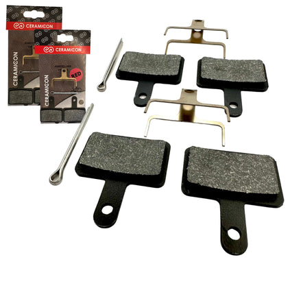 B01s RED (Analogue to Shimano B05s) Reinforced Bicycle disc Brake Pads. 2 Pack 4 PCS Mountain Bike Brake Pads.