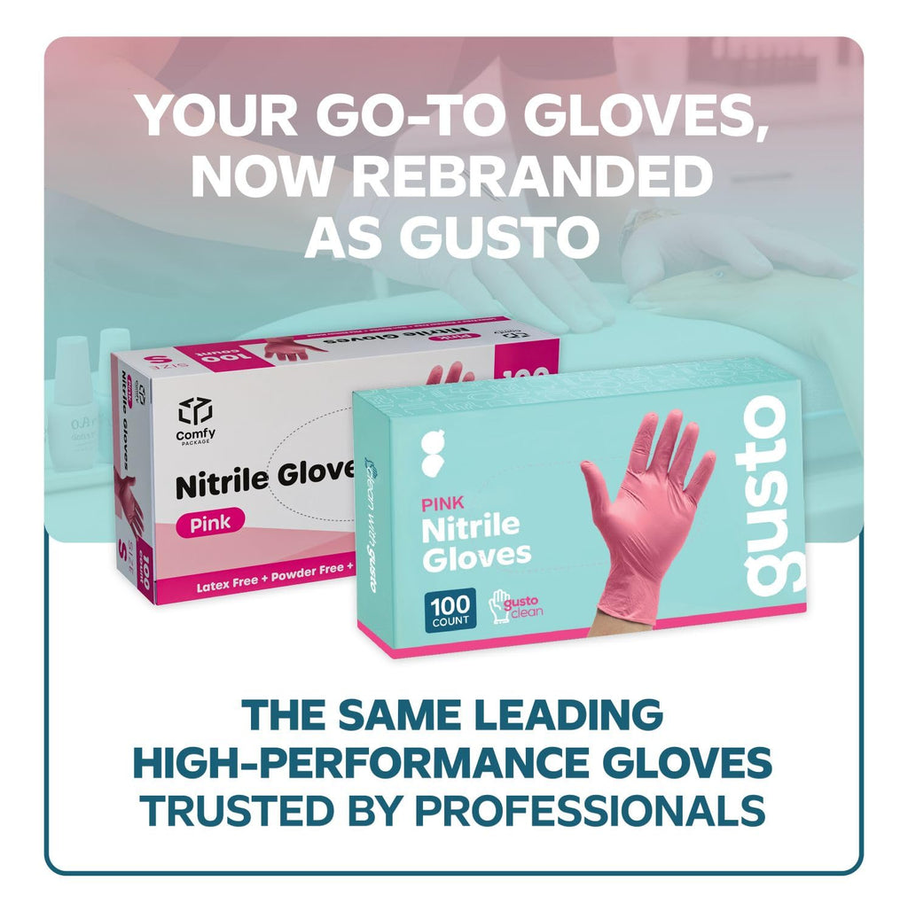 Disposable Pink Nitrile Gloves [100 Count] Small