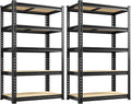 Set of 2 Storage Shelves,5 Tier Garage Shelving Heavy Duty,2000LBS Adjustable Metal Shelf for Commercial