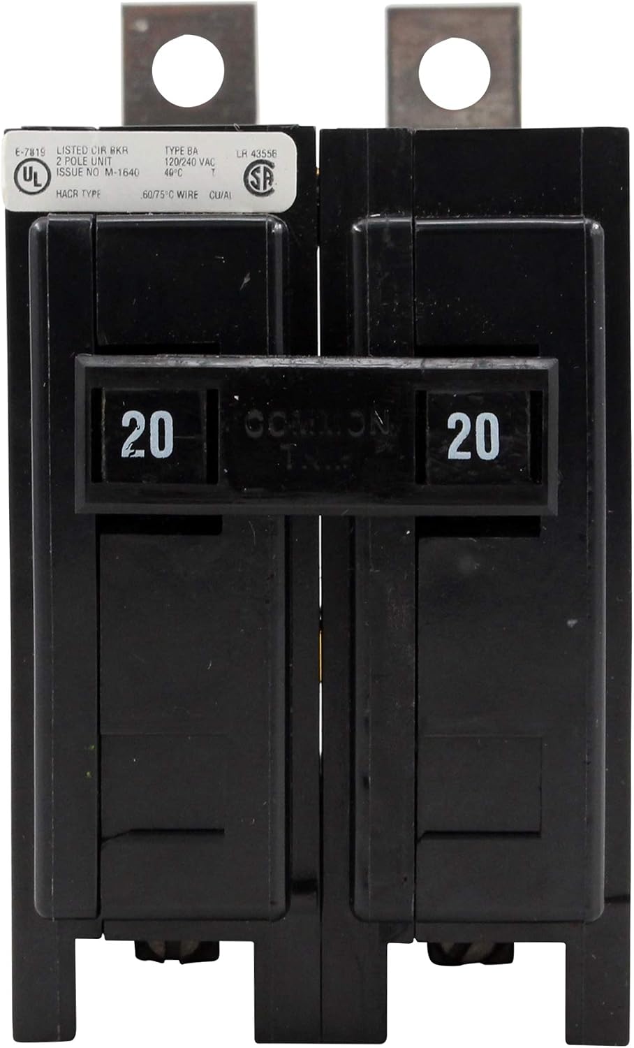 Cutler Hammer BAB2020 20A 2 Pole Circuit Breaker by Eaton Cutler-Hammer
