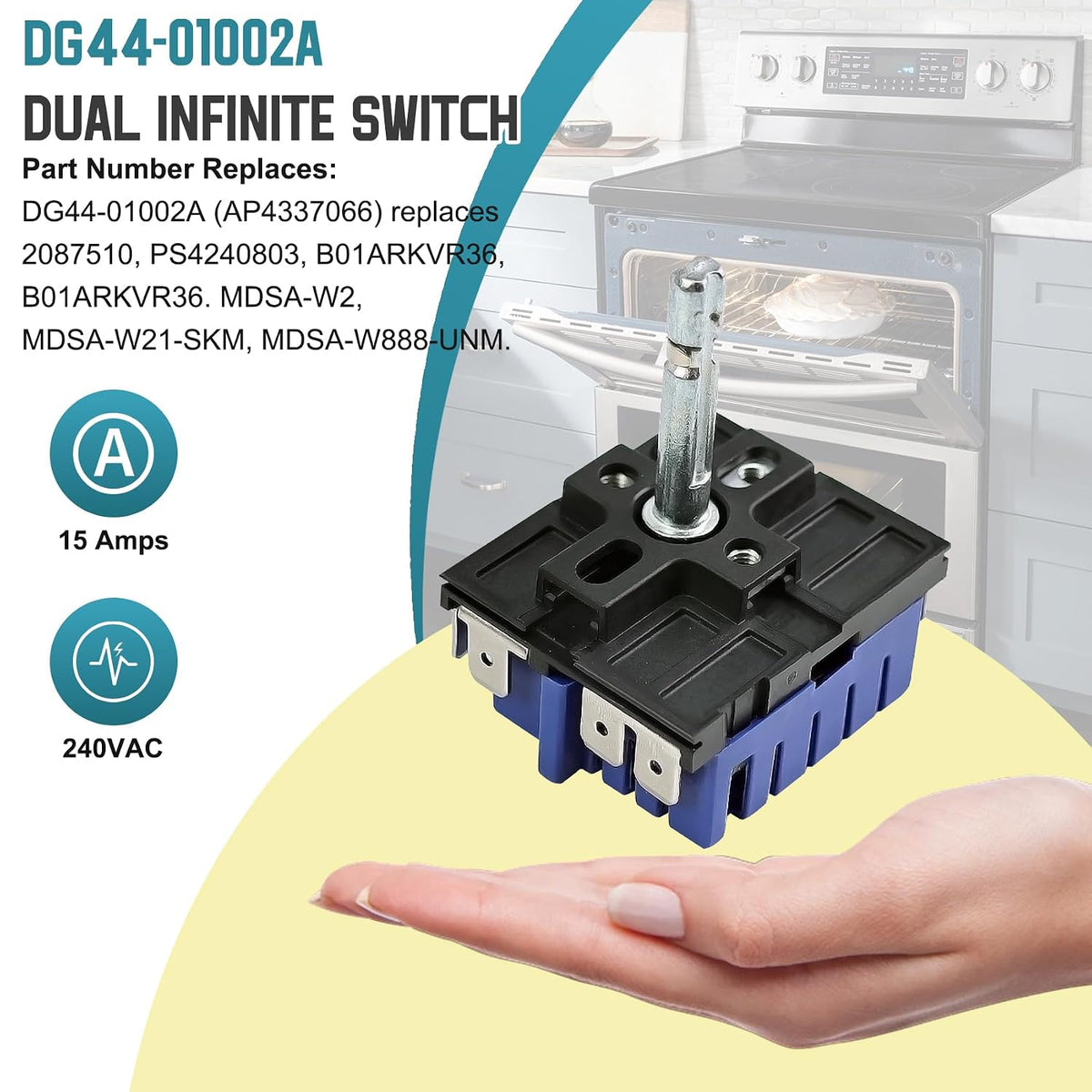 DG44-01002A Blue Range Surface Element Switch, Compatible with Samsung