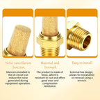 4 Pieces Pneumatic Muffler Insert Pneumatic Brass Exhaust Muffler Filter