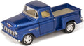 1955 Chevrolet Stepside Pickup Truck 5 Inch 1:32 Scale Die Cast Metal Little Blue Truck