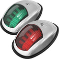 Obcursco LED Boat Navigation Lights, Red and Green Vertical Mount Bow Light