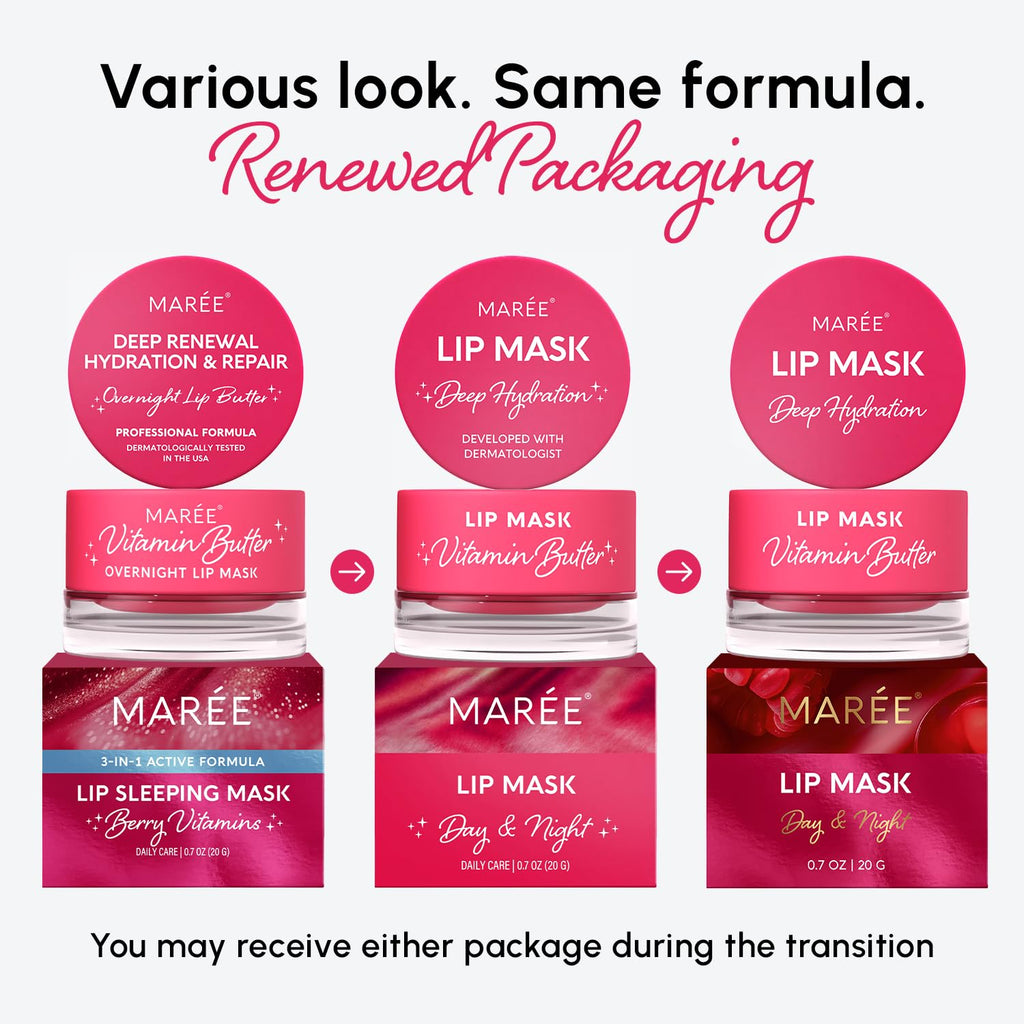 Lip Mask Overnight - Berry Hydrating Lip Scrub & Moisturizer Mask